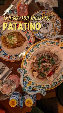 Interior of Patatino Edinburgh with Italian wines, spritz, and locally sourced dishes from East Lothian and Scottish fishmongers.
