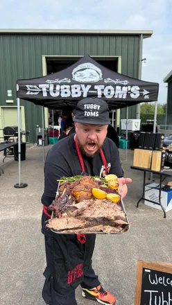 BBQ class at Tubby Toms HQ with Tom, McBagleyBBQ, Dan Peattie; enjoyed French dip sandwich, sauces, and rubs tour.
