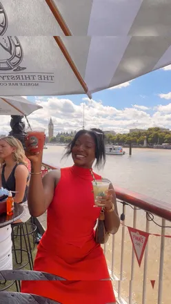 Sunny riverside pop-up bar in London serving spicy margaritas, recommended by The Thirsty Farrier.