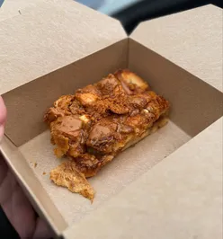 Biscoff and white chocolate croissant bread and butter pudding from Tori's Hillsborough, available late nights in July and August.