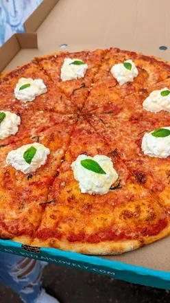 Variety of NY style and sourdough pizzas from top Bristol spots: Pizzaislovely, Gigis, Berthas, Pizzarova, Pizzucci.
