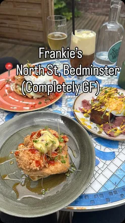 Gluten-free brunch at Frankie's in KASK Kitchen, Bristol: Million Layer Hash, Huevos Rancheros Chicken & Waffle, OG Maple Glazed Chicken & Waffle, Wiper and True Coke float.