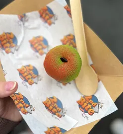Second Bite Festival 2025 at Wylam Brewery featuring Michelin chefs' street food dishes like buttermilk soft serve, potato rosti, French toast, cow pie, hotdog, cheesecake, duck wrap, and sticky toffee madeleines.