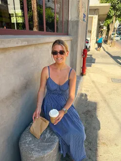 Warm pastries and iced coffee at Red Jane Project bakery in Chania, Crete, known for friendly service and cozy morning vibes.