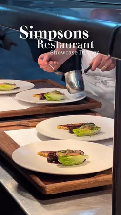 Michelin-starred dinner at Simpsons, Edgbaston: cured trout tart, Cornish lamb, sirloin pave, raspberry soufflé in elegant Georgian setting.