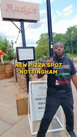 Neapolitan pizzas at Rudy's West Bridgford: Triple Pepperoni, Diego’s Diavola, tiramisu, enjoyed outdoors on a sunny day.