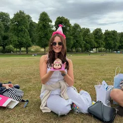 Birthday celebration with McDonald's picnic, white chocolate matcha, leek-blue cheese pizza, Connie cake in Shrewsbury quarry.