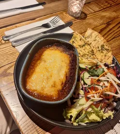 Affordable pub grub at The Greave in Greasby with lasagne and sticky toffee pudding. Enjoyed with friends on a Friday night.