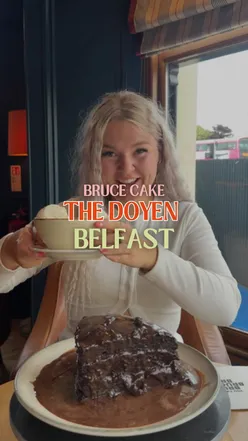 Bruce chocolate cake at Doyen Belfast, perfect for chocolate lovers, located on Lisburn Road, Northern Ireland.
