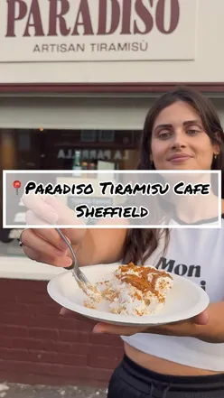 Paradiso Tiramisu Cafe in Sheffield offers vegan and gluten-free tiramisu options for dine-in and takeaway.