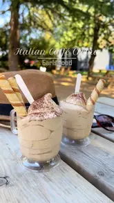 Enjoying Italian caffè Crema and cappuccino at Wave café by Earlswood Lakes, a perfect lakeside coffee stop.
