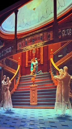 Visitors engaging with immersive Titanic exhibition at Dock X, Canada Water, featuring VR and historical artifacts.