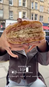 Delicious Il Toscano and San Gimignano sandwiches at the popular viral spot in Edinburgh, @toscanoedinburgh.