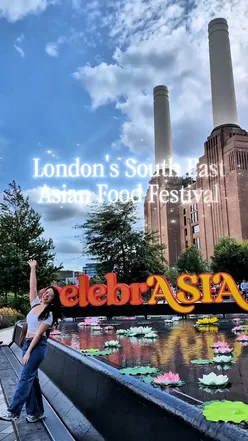 Celebrating Southeast Asian culture at CelebRASIA in Battersea Power Station with diverse food stalls and live performances.