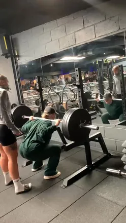 Weightlifter celebrates recovery at 80kg for 6 reps, thanks to physio support from @sculpt_bristol and @beckynattress93.