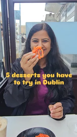 Top 5 must-try desserts in Dublin, featuring Indian sweets, Japanese cheese tarts, cookies, popsicles, and iconic Mary Cake.