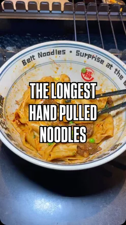 Braised beef belt noodles at Belt Noodles in Chinatown, London – tender beef, umami sauce, and large portions for under £15.