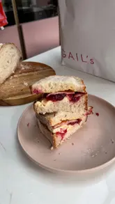 Artisan sourdough lunch spread from Gail's Bakery in Sale, celebrating kindness and treasured friendships.