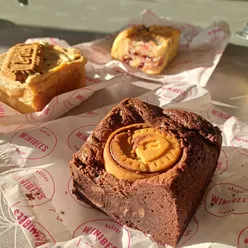Delicious treats from Winibees Bakery in Sheringham, Norfolk, featuring seaside vibes and fresh baked goods.