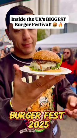Delicious burgers from top UK vendors at the UK's #1 Burger Fest, showcasing unique and mouthwatering creations.