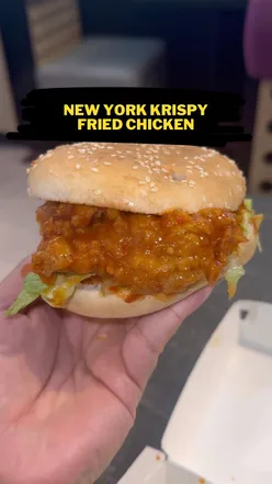 New spicy chicken burger from New York Krispy Chicken in Manchester, perfect for fried chicken lovers!