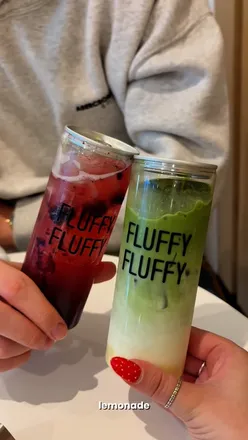 Crème brûlée pancakes and Nordic croffle at Fluffy Fluffy in Leeds, showcasing unique brunch options and vibrant atmosphere.