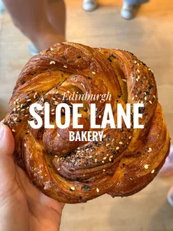 Delicious pastries and coffee at Sloe Lane Bakery in Edinburgh, perfect for a grab-and-go treat on rainy days.