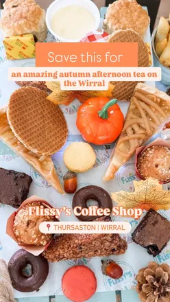 Enjoying a delightful autumn afternoon tea at Flissy's Coffee Shop with kids' options and unlimited tea or coffee.