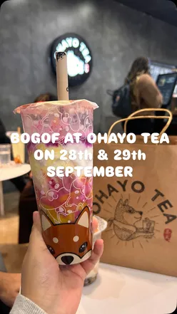 Celebrating 6th anniversary at Ohayo Tea in Manchester's Chinatown with BOGOF drinks and cute merch!