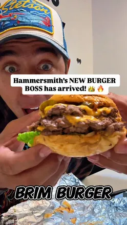 Delicious burgers and loaded hot dogs at Brim Burgers in Hammersmith, a must-visit for food lovers!