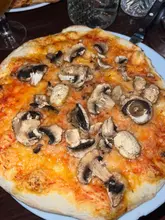 Vegan pizza and pasta at La Luna, an authentic BYO restaurant on Ecclesall Road, Sheffield.
