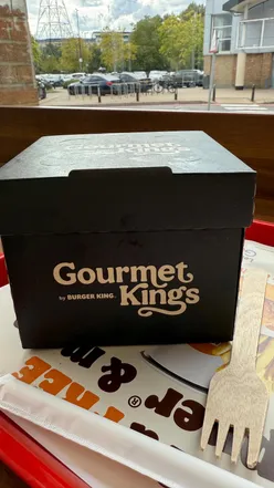 Delicious Wagyu Burger, cheesy fries, and Strawberry Frozen Fanta at Burger King in Colliers Wood.