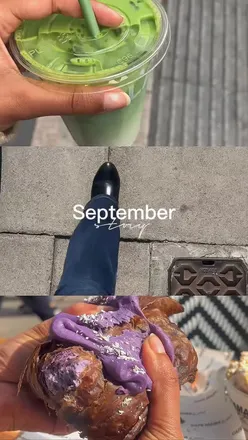 Colorful autumn desserts, including cakes and pastries, showcasing a vibrant September food experience.