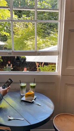 Delicious mango cake and matcha at Katsute 100, a hidden gem café in Islington, London. #Matcha #JapaneseBakery