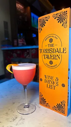 Enjoying halloumi dishes and cocktails at Torrisdale Tavern in Strathbungo, Glasgow.