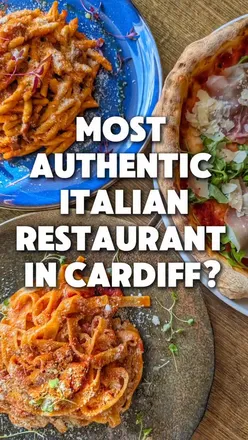 Authentic Italian dining at Calabrisella in Cardiff with dishes like Parma pizza and beef ragu. A must-try food experience!
