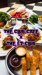 Delicious dishes from The £7 Club at The Club Cafe in Chelmsford, featuring chicken schnitzel and tacos.