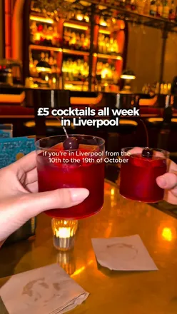 Enjoying £5 cocktails at various venues during Liverpool Cocktail Week, from October 10-19!