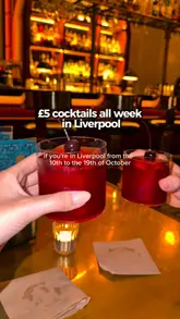 Enjoying £5 cocktails at various venues during Liverpool Cocktail Week, from October 10-19!