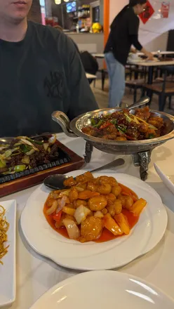 Delicious Chinese dishes at Infusion in Newcastle, featuring soups, spring rolls, and stir-fried favorites.