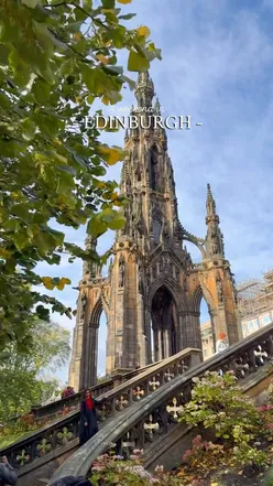 Scenic view of Edinburgh featuring historic landmarks and vibrant streets, perfect for travelers exploring Scotland.