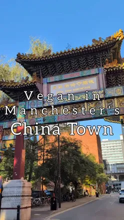 Delicious vegan Biang biang noodles at @kungfunoodleuk, featuring huge portions and an open kitchen for hand-pulling noodles.