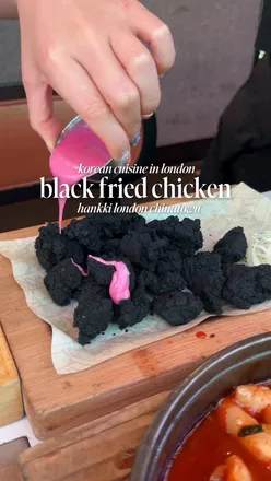 Delicious Korean BBQ and Black Pink Fried Chicken at Hankki in Chinatown, London, perfect for food lovers exploring the city.
