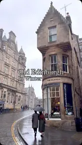 Winter scene in Old Edinburgh, showcasing the city's timeless charm and historical landmarks.