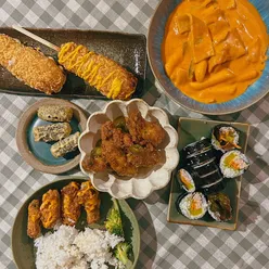 Delicious Korean corndogs and chicken wings at Bunsik in Cabot Circus, Bristol, a must-visit for food lovers!