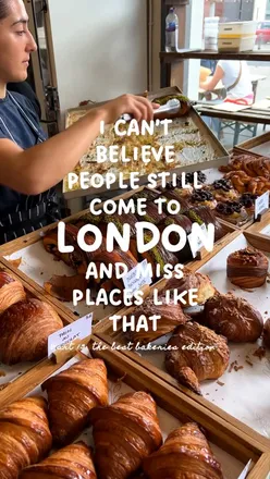 Five must-visit London bakeries with aesthetic interiors, delicious pastries, and great coffee in local favorites.