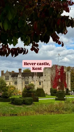 Stunning Hever Castle, childhood home of Anne Boleyn, nestled in beautiful gardens and moats in Kent, UK.
