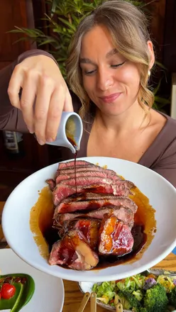 Delicious dry-aged local meats and crispy potatoes at The Stile Bridge's Michelin-recommended roast in Tonbridge, Kent.