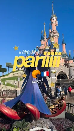 Solo traveler enjoying a magical day at Disneyland Paris with iconic castle backdrop.