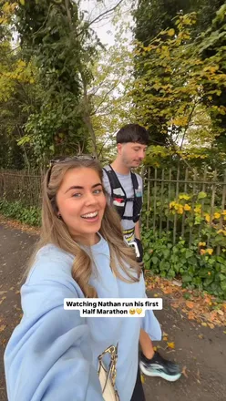 Supportive crowd cheering on runners at the Manchester Half Marathon with friends and loved ones. #MCRHalf